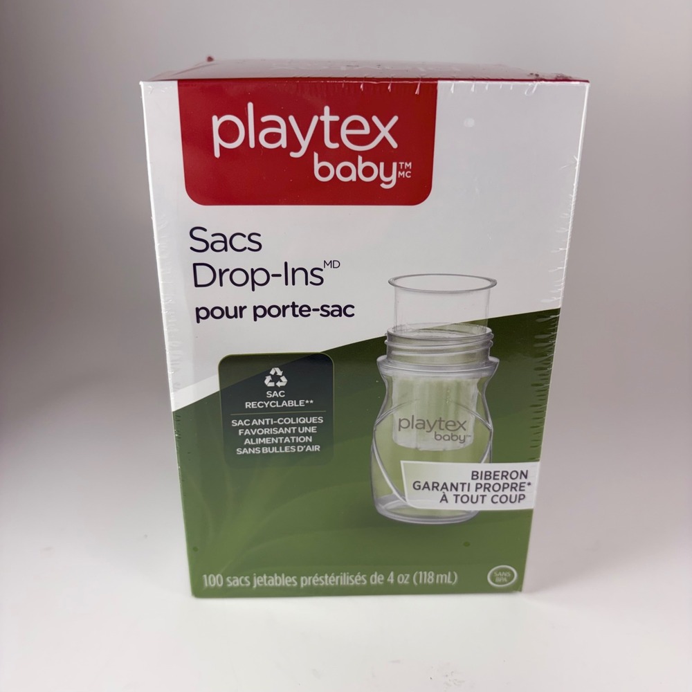 Playtex Baby Nurser Disposable Drop-Ins Liners 4oz 100 Count Pre-Sterilized